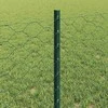 Hexagonal Fence with Post 10 x 0,6 m PVC dengtas plienas Žalia