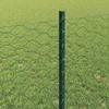 Hexagonal Fence with Post 10 x 0,8 m PVC dengtas plienas Žalia