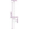 Tvorelės stulpas 22 pcs Pilka 100 cm Plienas