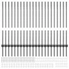 Įmontuotas tvoros stulpas 22 pcs Pilka 140 cm