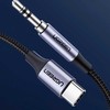 UGREEN lizdas 3.5mm AUX - USB-C kabelis 1m - Pilkas