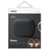 Uniq nexo AirPods Pro 2 GEN dėklas + ausų kabliukai, silikoninis šariato/medžio anglių pilka