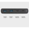 UNIQ laidinis įkroviklis HUB Surge 90W juodos spalvos 2xUSB Quick Charge 3.0 + 2xUSB-C PD 3.0 (LITHOS Collective)