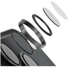 UNIQ Optix AluGuard (DX2) fotoaparato objektyvo apsauga, skirta iPhone 18 Pro / iPhone 18 Pro Max, juoda