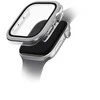 Dėklas UNIQ Voute skirtas Apple Watch Series 10 46mm apsauginis stiklas sidabro spalvos