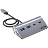 UNITEK ALIUMINIO USB-C ŠAKOTUVAS 2X USB-A 2X USB-C 5GBPS