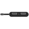 UNITEK V1404A vaizdo kabelio adapteris 0,15 m C tipo USB 2 x DisplayPort Pilka