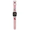 Hello Kitty apyrankė HKAWLSCHBLP Apple Watch 42/44/45/49mm rožinės spalvos apyrankė Silicone Kitty Head