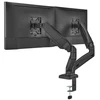 Up Up Premium Dual-Screen Monitoriaus laikiklis 17-32”, VESA 75×75, 100×100, Matinė juoda