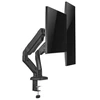 Up Up Premium Dual-Screen Monitoriaus laikiklis 17-32”, VESA 75×75, 100×100, Matinė juoda