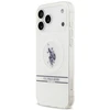 US Polo Assn US Polo DH and Bottom Stripe Logo MagSafe dėklas iPhone 17 Pro Max baltos spalvos