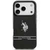 Us Polo Assn US Polo DH and Bottom Stripe Logo MagSafe dėklas Apple iPhone 17 Pro juodos spalvos