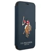 Dėklas „Us Polo Assn“ „US Polo“ USFLBKP12MPUGFLNV „Apple iPhone 12/12 Pro 6,1“ tamsiai mėlynas, knygutė, polo siuvinėjimo kolekcija