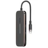 USAMS Adapteris šakotuvas 2xUSB + USB-C + HDMI + Micro SD+SD juodos spalvos SJ575hub01 (US-SJ575)