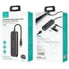 USAMS adapter HUB 3xUSB + USB-C + HDMI juodas SJ578HUB01 (US-SJ578)
