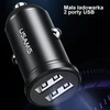 USAMS automobilinis įkroviklis 2xUSB 2.4A Mini juodas CC114TC01 (US-CC114)