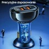 USAMS automobilinis įkroviklis 2xUSB+1xUSB-C 125W Fast Charge transparent juodas CC158CC01 (US-CC158)