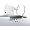 USAMS CC339 T76 45W GaN USB-C sieninis įkroviklis + SJ711 USB-C į USB-C laidas (1m, baltas)