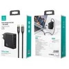 USAMS įkroviklis 2xUSB-C+1xUSB T52PD140W PD greito įkrovimo US-CC168 + U82 USB-C/USB-C US-SJ581 laidas