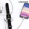 USAMS belaidis įkroviklis US-CC096 10W su kabeliu lightning juodos spalvos CC96WH01