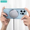 USAMS magnetic Belaidis įkroviklis 15W aliuminio juodos spalvos CD183CDX01