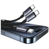 USAMS Kabelis 2in1 2xUSB-C 72W 1,2m aliuminio lydinio duomenų kabelis Sufeng Series SJ740USB101 (US-SJ740)