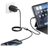 USAMS Kabelis 2in1 2xUSB-C 72W 1,2m aliuminio lydinio duomenų kabelis Sufeng Series SJ740USB101 (US-SJ740)