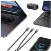 USAMS Kabelis 2in1 2xUSB-C 72W 1,2m aliuminio lydinio duomenų kabelis Sufeng Series SJ740USB101 (US-SJ740)