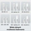 USAMS 3in1 ištraukiamas laidas su dėžute, MicroUSB/USB-C/Lightning, 60W, plienas/tamsus, SJ650USB01