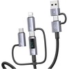 USAMS Kabelis 6in1 Fast charging 60W 1.2m Data Kabelis Digital dispay Aluminum Alloy Sufeng SJ71 Series