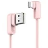 USAMS U-flow kampinis Lightning kabelis 1.2m 2A rožinis IPUSBCY03 (US-SJ165)