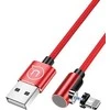 USAMS U54 magnetinis kampinis kabelis 1m, žaibo raudonas SJ444USB02 (US-SJ444)