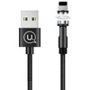 USAMS U59 Magnetic Lightning Kabelis 2.1A Fast Charge 1m Braided juodos spalvos SJ472USB01 (US-SJ472)