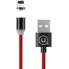 USAMS U-Sure magnetinis Lightning kabelis 1m 2.1A pintas raudonas SJ292USB02 (US-SJ292)