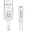 USAMS U2 Flat kabelis Lightning 1.2m baltas SJ199IP02 iPhone 5/6/7/8/X (US-SJ199)