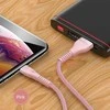 USAMS Kabelis pintas U33 lightning 1,2m2A Fast Charging rožinės spalvos SJ360USB03 (US-SJ360)