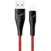USAMS pintas kabelis U41 Lightning 3m 2A raudonas SJ397USB02 (US-SJ397) greito įkrovimo