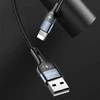 USAMS pintas U48 Lightning kabelis 1.2m 2A greito įkrovimo su LED žalias SJ423USB02 (US-SJ423)