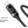 USAMS pintas kabelis U78 USB-C į Lightning LED 1.2m 20W PD Fast Charge baltas SJ545USB02 (US-SJ)