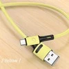 USAMS U52 USB-C 2A greito įkrovimo kabelis 1m geltonas SJ436USB03 (US-SJ436)