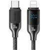 USAMS Kabelis USB-C į Lightning 30W 1,2m Skaitmeninis Ekranas Cinko lydinio greito įkrovimo duomenų kabelis HX Series SJ741USB01 (US-SJ741)