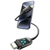 USAMS USB-C į USB-C kabelis 100W 1.2m cinko lydinio greito įkrovimo duomenų kabelis Meteor serijos SJ744USB0