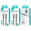 USAMS Kabelis USB-C į USB-C 60W 1.2m greito įkrovimo plienas/tamsus SJ661USB01 (US-SJ661)