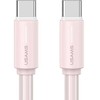USAMS Kabelis USB-C/USB-C 1m SJ734 60W rožinės spalvos YU Series SJ734USB04 (US-SJ734)