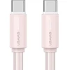 USAMS Kabelis USB-C/USB-C 1m SJ73460W rožinės spalvos YU Series SJ734USB04 (US-SJ734)