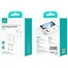 USAMS Laidinis įkroviklis 18W + kabelis USB-C/USB-A 1m Fast Charging baltos spalvos series SC SCXLTZ02