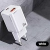 USAMS ŁAD. SIEC. 1XUSB-C+1XUSB T43 33W (TIK GALVUTĖ) PD3.0 +QC3.0 GREITAS ĮKROVIMAS Baltas /Baltas CC144TC02 (US-CC144)