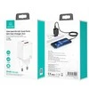 USAMS ŁAD. SIEC. 1XUSB-C+1XUSB T43 33W (TIK GALVUTĖ) PD3.0 +QC3.0 GREITAS ĮKROVIMAS Baltas /Baltas CC144TC02 (US-CC144)