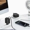 USAMS Laidinis įkroviklis 1xUSB-C su suvyniojamu kabeliu USB-C Retractable PD+QC 20W Gan Fast Charging juodos spalvos YC Series CC233TC01 (US-CC233)