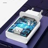 USAMS laidinis įkroviklis 1xUSB T22 18W 3A QC3.0 + USB-C cable 1m baltos spalvos (T48) T48OCLN01